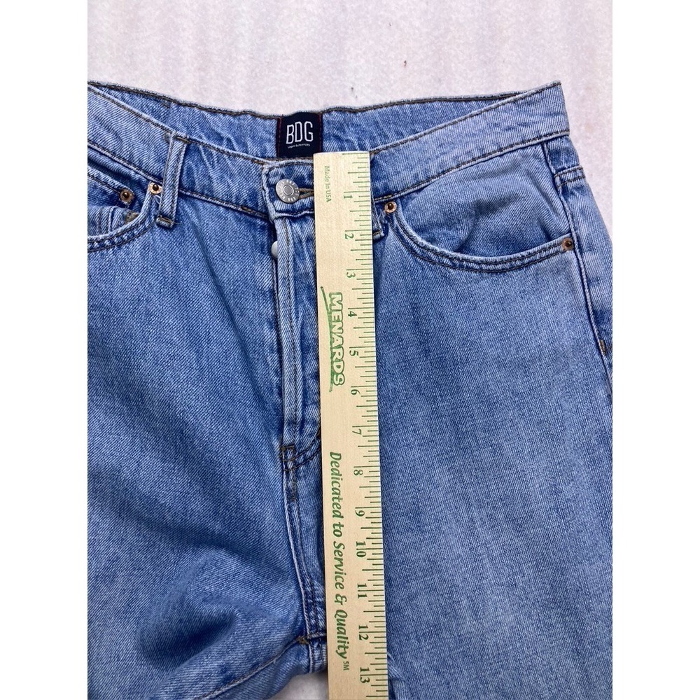 BDG‎ Slim Straight Jeans Womens 29 Blue High Rise Raw Hem 100% Cotton Denim - Picture 5 of 12